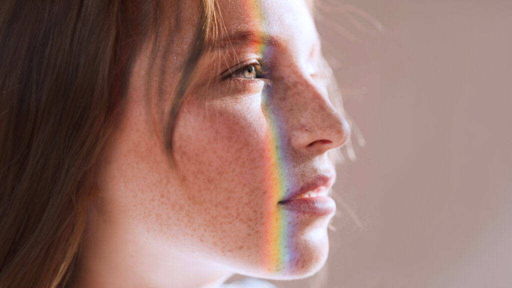 woman's face showing close up of skin barrier